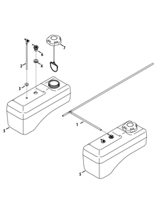 Fuel Tanks Diagram and Parts List for Z-FORCES48 (53BH5FJB-53BH5FJB050)(2012) Cub Cadet Lawn Tractor